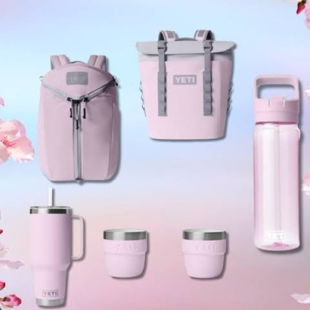YETI Rambler Stackable 16oz Cherry Blossom Cup Mug Travel Cup Limited Edition - Picture 6 of 14
